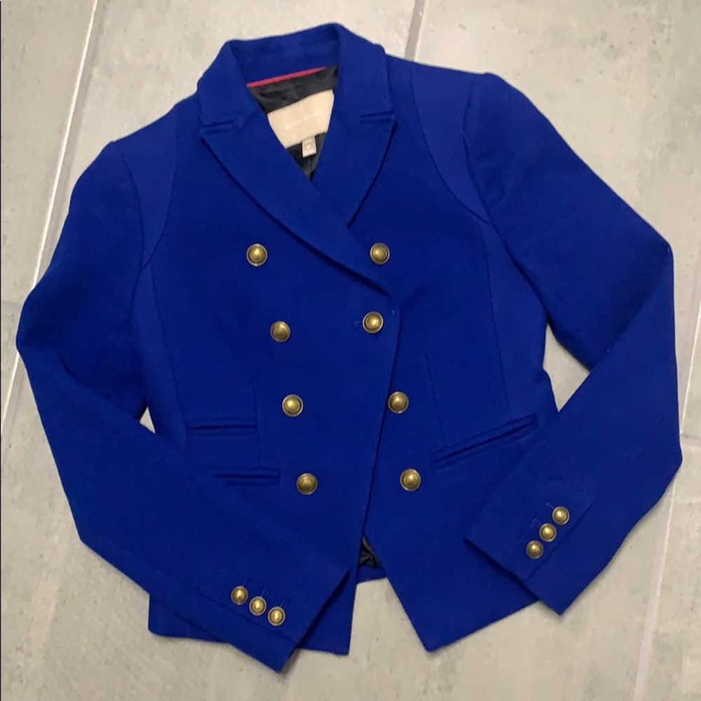Banana Republic Royal Blue Button Blazer